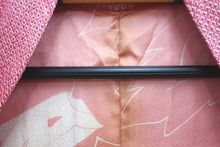 Load image into Gallery viewer, Haori Jacket Vintage(1950-1980) Pink Red Gradation Full Shibori Peony Silk #8501F2
