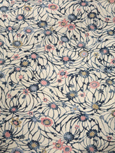 Load image into Gallery viewer, MKF#217 Silk Kimono Fabric Vintage(1950-1980) Flower Cream white 61.0x13.0in(155x33cm)
