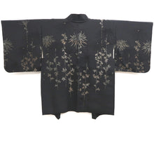 Load image into Gallery viewer, Haori Jacket Vintage(1950-1980) Black Gold Chrysanthemum Silk #9533H2
