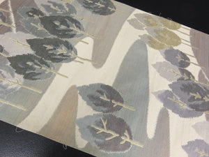 BB8268AC Silk Obi Fabric Vintage(1950-1980) Landscape Beige Gold 94.5x12.2in(240x31cm)