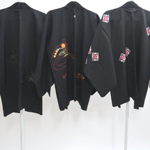 Load image into Gallery viewer, Bundle 15pcs Silk Black Haori Jacket Wholesale Bulk Free Shipping #406
