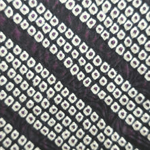 Load image into Gallery viewer, Haori Jacket Vintage(1950-1980) Black Dark Purple Full Shibori Stripes Silk #9216E2
