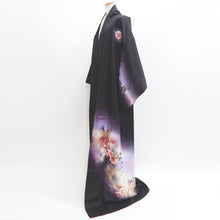 Load image into Gallery viewer, Kimono Brownish Black Camellia Predawn Tall Silk #9349F4
