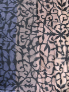 MBFd#79A Silk Kimono Fabric Vintage(1920-1950) Meisen Pale Pink Blue 52.0x13.0in(132x33cm)