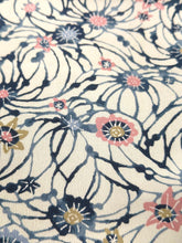 Load image into Gallery viewer, MKF#217 Silk Kimono Fabric Vintage(1950-1980) Flower Cream white 61.0x13.0in(155x33cm)
