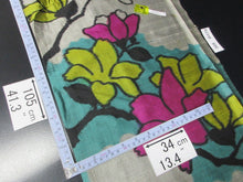 Load image into Gallery viewer, ACH#800 Silk Kimono Fabric Vintage Meisen Flower 41.3x13.4in(105x34cm)
