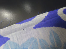 Load image into Gallery viewer, MKF#202 Silk Kimono Fabric Vintage(1920-1950) Meisen Leaf Blue 56.3x13.0in(143x33cm)
