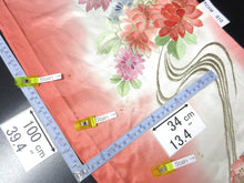 Load image into Gallery viewer, ACH#810 Silk Kimono Fabric Vintage Furisode Embroidery 39.4x13.4in(100x34cm)
