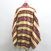 Load image into Gallery viewer, Haori Jacket Vintage(1950-1980) Light Yellow Reddish Brown Shibori Silk #9027D1
