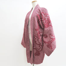 Load image into Gallery viewer, Haori Jacket Vintage(1950-1980) Wine red Full Shibori Flower Silk #9437G3
