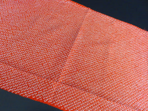 FF2637B Silk Kimono Fabric Vintage(1950-1980) Shibori Red 39.0x12.6in(99x32cm)