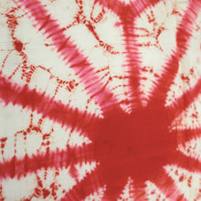 Load image into Gallery viewer, KK1015B1 Silk Kimono Fabric Vintage(1920-1950) Shibori Cream white Red 52.0x26.4in(132x67cm)
