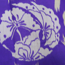Load image into Gallery viewer, KK1273B5 Silk Kimono Fabric Vintage(1920-1950) Meisen Crane Butterfly Purple 56.7x12.6in(144x32cm)
