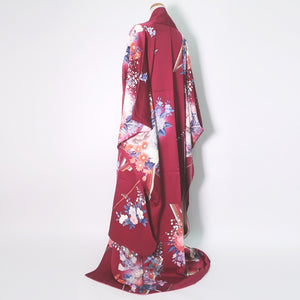 Furisode Magenta Peony Ajisai Tall Silk #9161D5