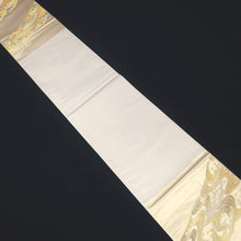 Load image into Gallery viewer, Fukuro Obi Vintage(1950-1980) Gold Curling Wave Silk BB185V1

