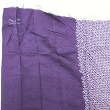 Load image into Gallery viewer, KK1159B4 Silk Kimono Fabric Vintage(1950-1980) Shibori Purple 61.0x12.6in(155x32cm)
