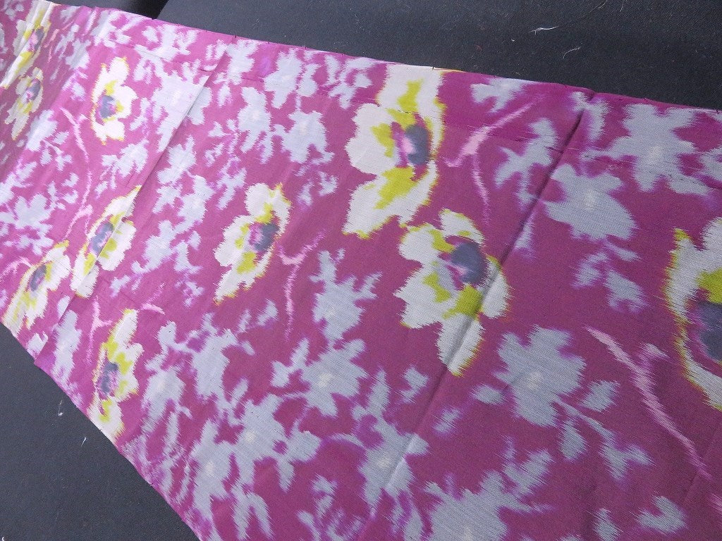 BCF#2814 Silk Kimono Fabric Vintage(1950-1980) Meisen Purple 150cm (59.1in)