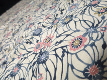 Load image into Gallery viewer, MKF#218 Silk Kimono Fabric Vintage(1950-1980) Flower Cream white 61.0x12.6in(155x32cm)
