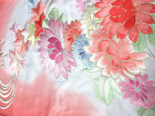 Load image into Gallery viewer, ACH#810 Silk Kimono Fabric Vintage Furisode Embroidery 39.4x13.4in(100x34cm)
