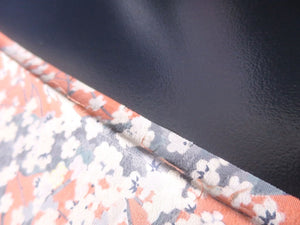 MKF#8 Silk Kimono Fabric Vintage(1950-1980) Plum blossom Rinzu Pink 59.1x13.0in(150x33cm)