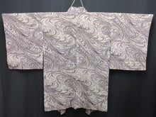 Load image into Gallery viewer, Haori Jacket Vintage(1950-1980) Gray Botanical Silk #7954M4
