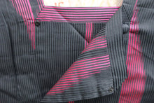 Load image into Gallery viewer, Haori Jacket Vintage(1950-1980) Black Magenta Yabane Silk #8758A1
