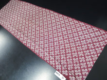 Load image into Gallery viewer, MKF#79 Silk Kimono Fabric Vintage(1950-1980) Shibori Maroon 43.3x13.8in(110x35cm)

