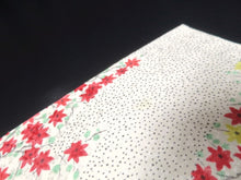 Load image into Gallery viewer, MKF#113 Silk Kimono Fabric Vintage(1950-1980) Maple Leaf Rinzu Cream white 59.1x13.0in(150x33cm)
