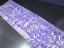 Load image into Gallery viewer, MKF#45 Silk Kimono Fabric Vintage(1920-1950) Meisen Blueish Purple 57.1x13.8in(145x35cm)
