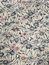 Load image into Gallery viewer, MKF#218 Silk Kimono Fabric Vintage(1950-1980) Flower Cream white 61.0x12.6in(155x32cm)
