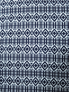 Cotton Bolt Fabric Vintage(1950-1980) Navy White 472.4x15.0in(1200x38cm) BB9048Y2