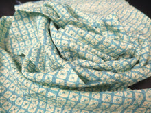 Load image into Gallery viewer, ACH#830a20 Silk Kimono Fabric Shibori Light Blue 41.7x11.8in(106x30cm)
