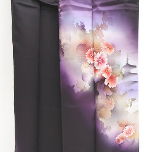 Kimono Brownish Black Camellia Predawn Tall Silk #9349F4