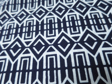 Load image into Gallery viewer, Cotton Bolt Fabric Vintage(1950-1980) Navy White 472.4x15.0in(1200x38cm) BB9048Y2
