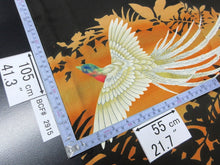 Load image into Gallery viewer, BCF#2915 Silk Tomesode Fabric Vintage(1950-1980) Bird 41.3x21.7in(105x55cm)
