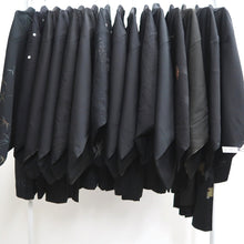 Load image into Gallery viewer, Bundle 15pcs Silk Black Haori Jacket Wholesale Bulk Free Shipping #381
