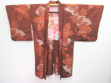 Load image into Gallery viewer, Haori Jacket Vintage(1920-1950) Brown Tachibana Long Silk #8217B4
