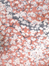 Load image into Gallery viewer, MKF#8 Silk Kimono Fabric Vintage(1950-1980) Plum blossom Rinzu Pink 59.1x13.0in(150x33cm)
