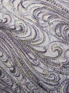 Haori Jacket Vintage(1950-1980) Gray Botanical Silk #7954M4