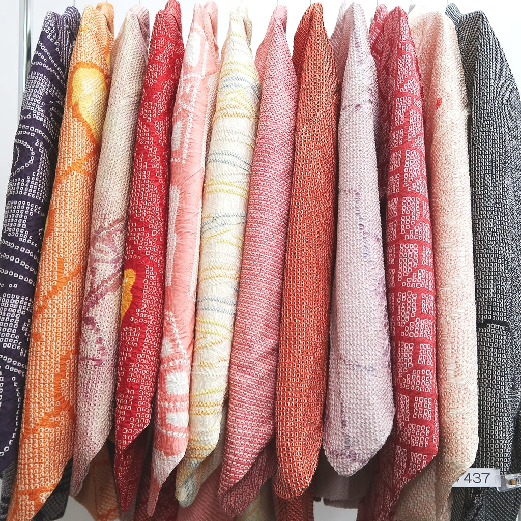 Bundle 12pcs Silk Vintage Full Shibori Haori Wholesale Bulk Free Shipping #437