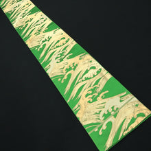 Load image into Gallery viewer, Fukuro Obi Vintage(1950-1980) Green Gold Wave Silk BB211V2
