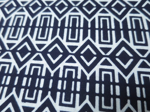 Cotton Bolt Fabric Vintage(1950-1980) Navy White 472.4x15.0in(1200x38cm) BB9048Y2