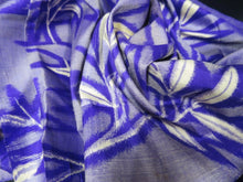 Load image into Gallery viewer, MKF#45 Silk Kimono Fabric Vintage(1920-1950) Meisen Blueish Purple 57.1x13.8in(145x35cm)
