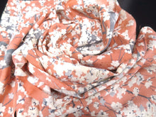 Load image into Gallery viewer, MKF#8 Silk Kimono Fabric Vintage(1950-1980) Plum blossom Rinzu Pink 59.1x13.0in(150x33cm)
