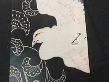 Load image into Gallery viewer, BCF#2648 Silk Tomesode Fabric Vintage(1920-1950) Phoenix Birds Black 75cm (29.5in)
