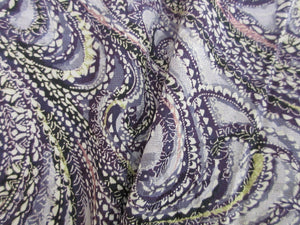 Haori Jacket Vintage(1950-1980) Gray Botanical Silk #7954M4