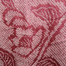 Load image into Gallery viewer, Haori Jacket Vintage(1950-1980) Wine red Full Shibori Flower Silk #9437G3
