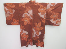 Load image into Gallery viewer, Haori Jacket Vintage(1920-1950) Brown Tachibana Long Silk #8217B4
