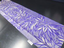 Load image into Gallery viewer, MKF#46 Silk Kimono Fabric Vintage(1920-1950) Meisen Blueish Purple 57.1x13.8in(145x35cm)
