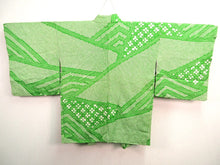 Load image into Gallery viewer, Haori Jacket Green Hand-stitched Shibori #115
